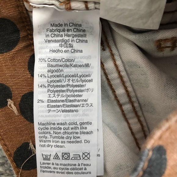 Madewell 10” High Rise Skinny Leopard Dot jeans 26 polka dot - Picture 6 of 6